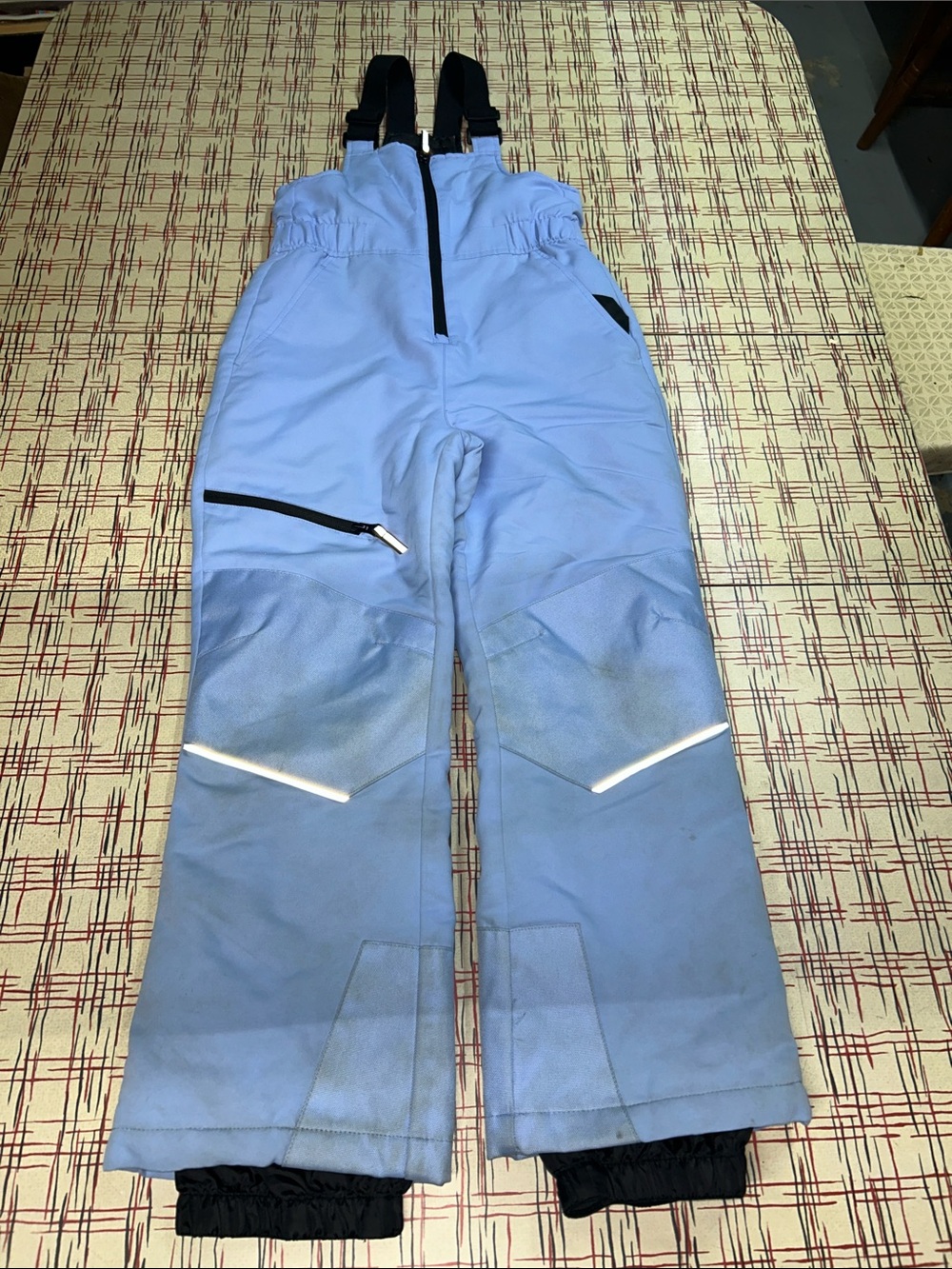 Swiss Tech Girls Blue Snow Pants Bib Overall Size Medium (7/8)